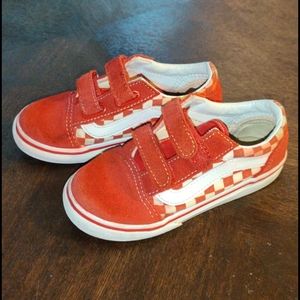 Boys 9C checker old Sckool Vans shoes